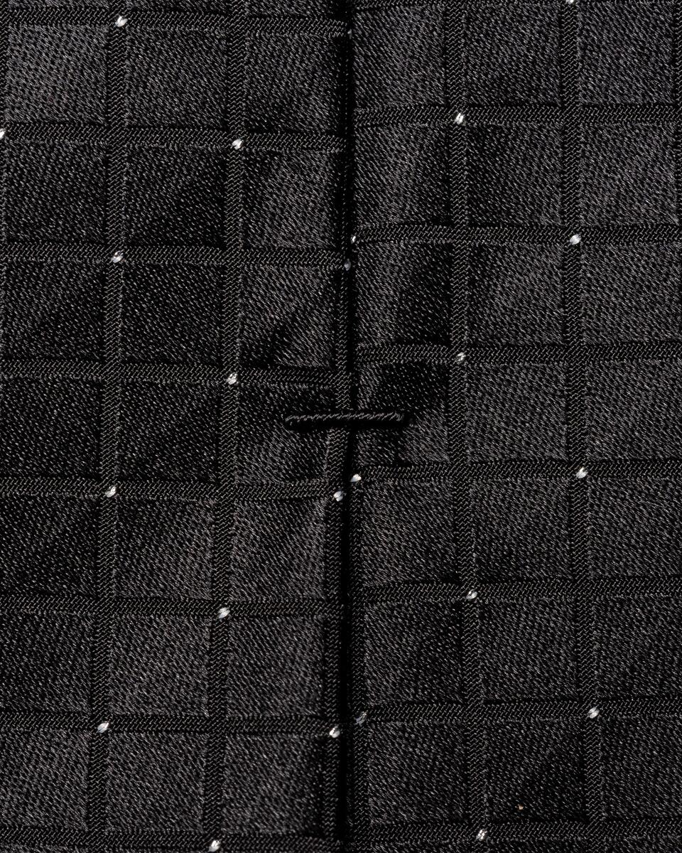 Schwarze Seidenkrawatte mit Glitzereffekt