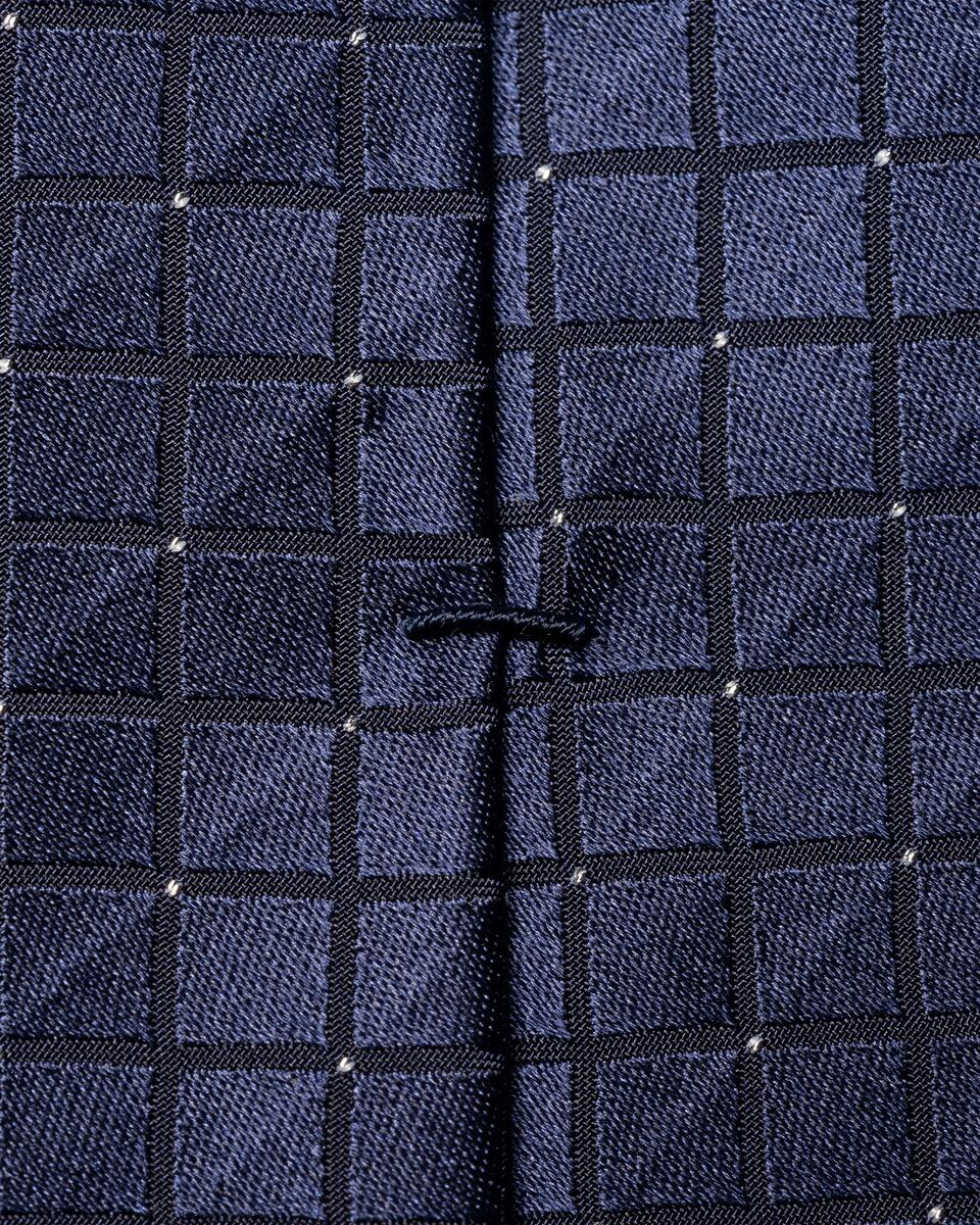 Dunkelblaue Seidenkrawatte mit Glitzereffekt