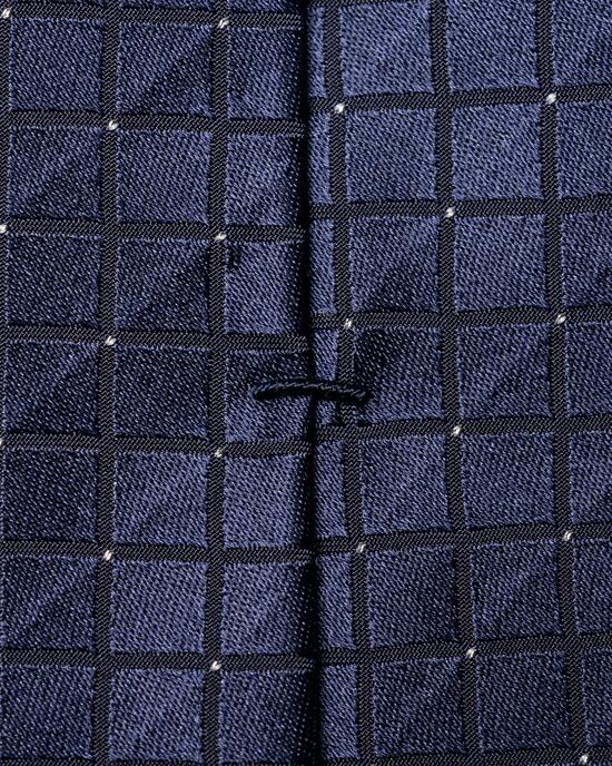 Dunkelblaue Seidenkrawatte mit Glitzereffekt