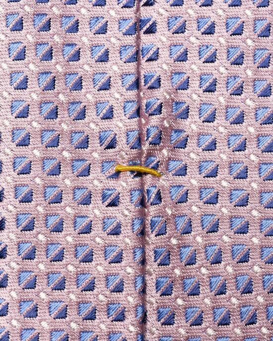 Hellviolette Seidenkrawatte mit geometrischem Muster