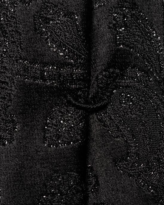 Schwarze Paisley-Abendkrawatte &ndash; Glitzereffekt