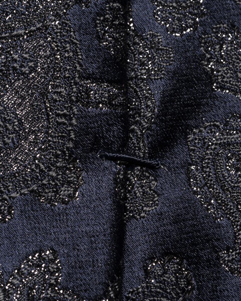 Marineblaue Paisley-Abendkrawatte &ndash; Glitzereffekt