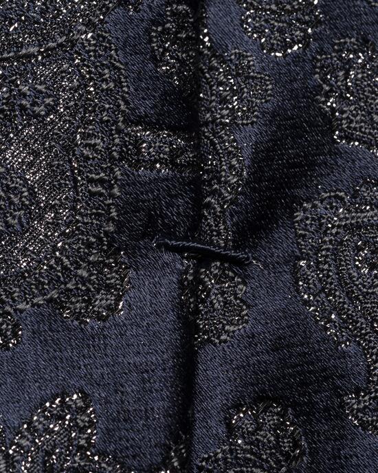 Marineblaue Paisley-Abendkrawatte &ndash; Glitzereffekt